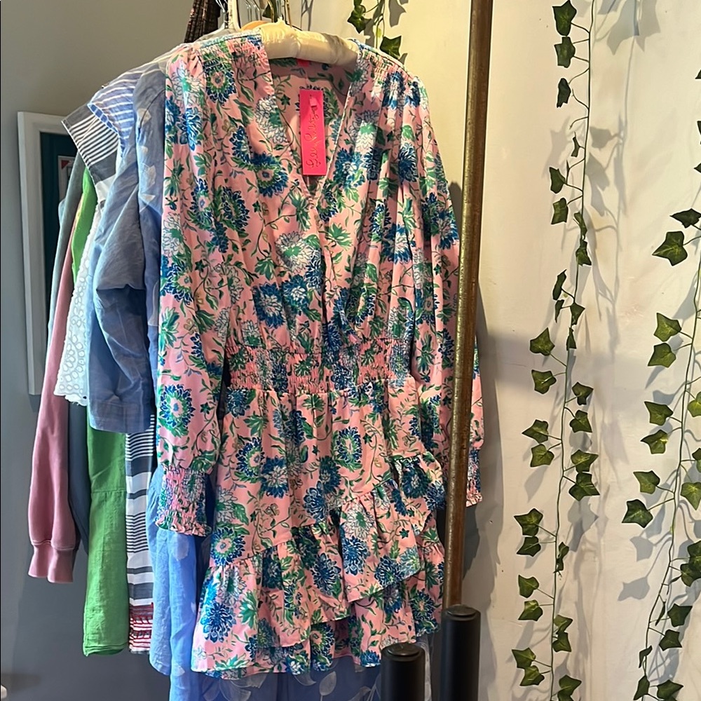 Lilly Pulitzer Pink and Blue Floral Dress